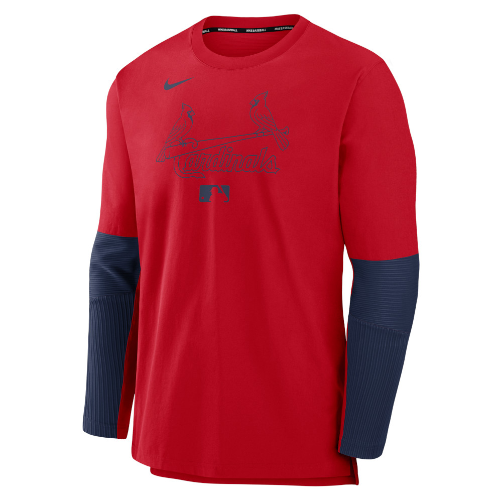 Men’s Nike St. Louis Cardinals Red and Navy AC Dri-FIT Player Performance Sweatshirt Men’s Nike St. Louis Cardinals Red and Navy AC Dri-FIT Player Performance Sweatshirt