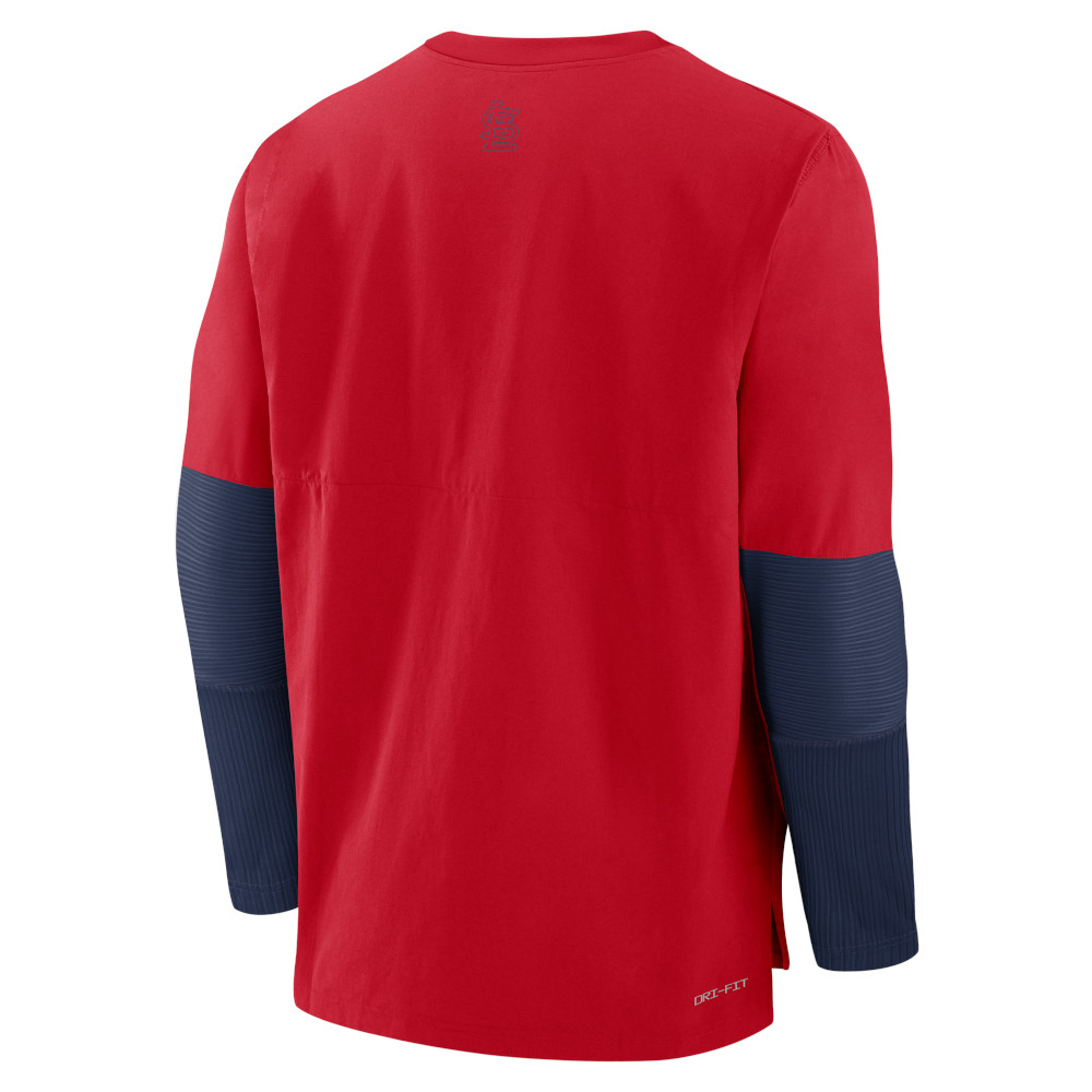 Men’s Nike St. Louis Cardinals Red and Navy AC Dri-FIT Player Performance Sweatshirt Men’s Nike St. Louis Cardinals Red and Navy AC Dri-FIT Player Performance Sweatshirt