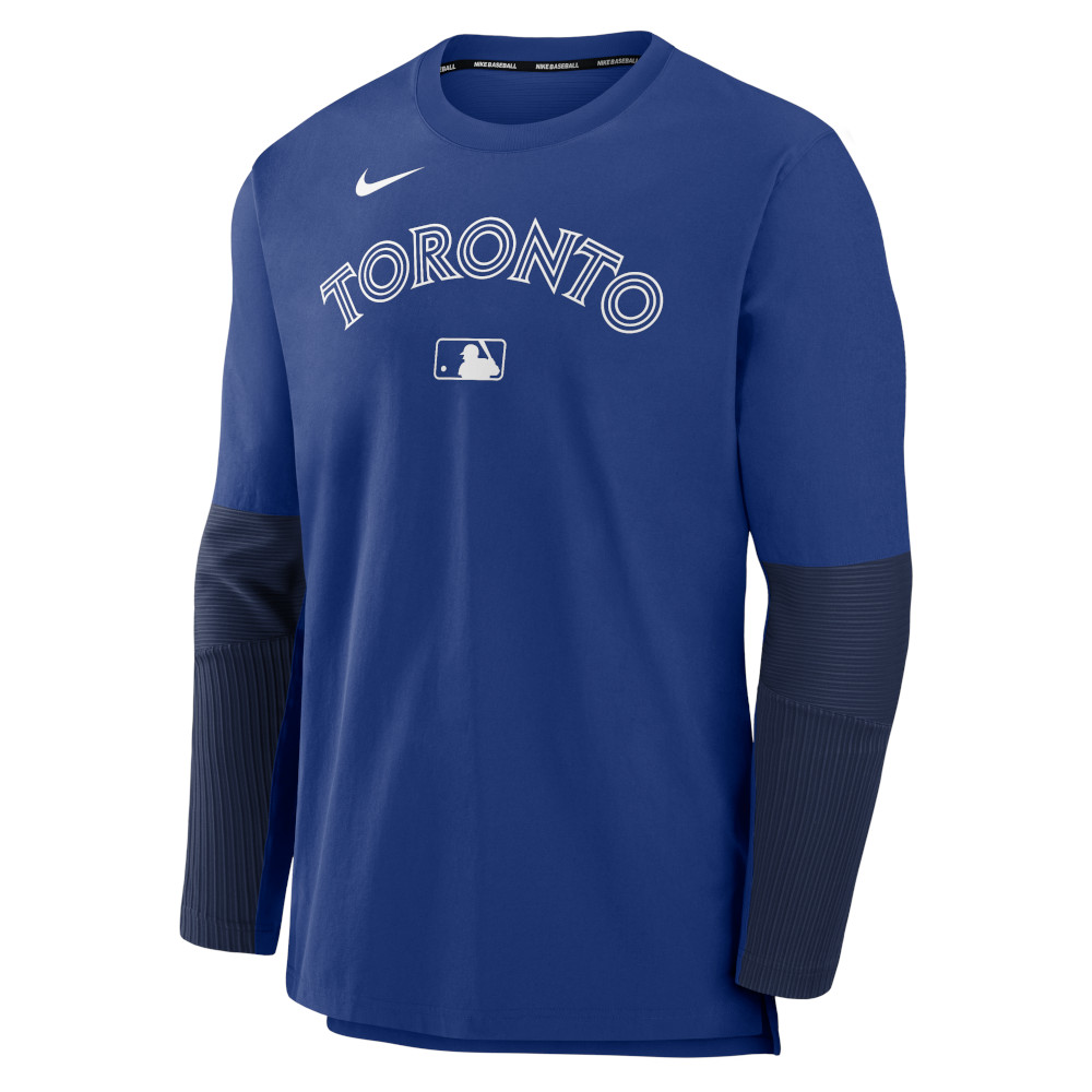 Men’s Nike Toronto Blue Jays Royal and Navy AC Dri-FIT Player Performance Sweatshirt