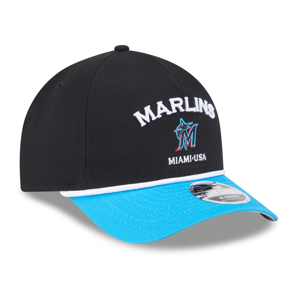 Men’s New Era Miami Marlins 2Tone Rope 9FORTY M-Crown Snapback Adjustable Cap