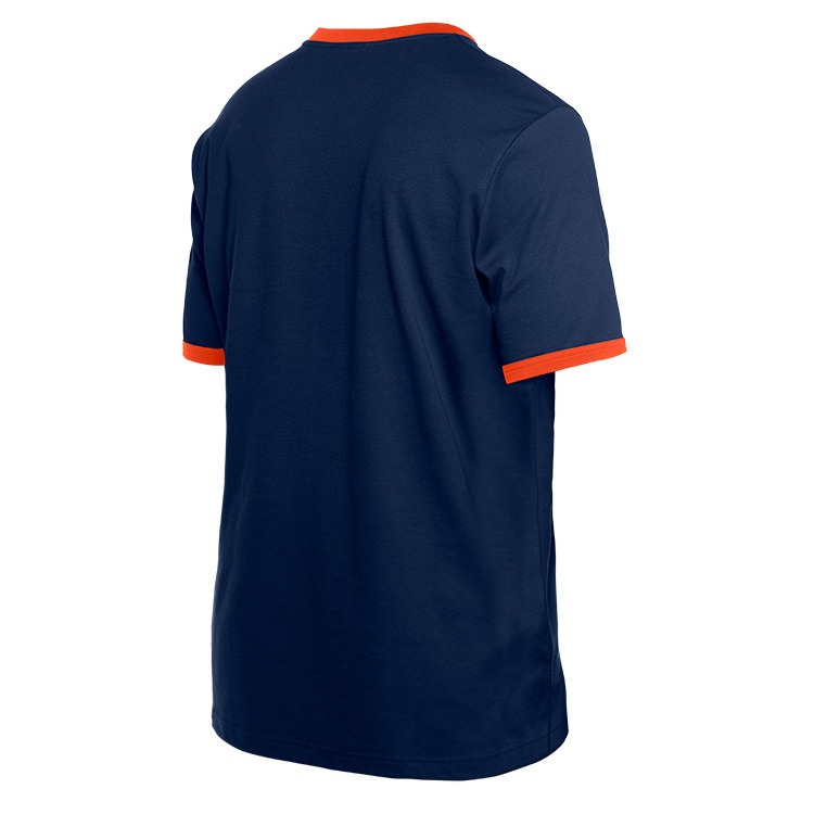 Men’s New Era Detroit Tigers Navy Script Logo V-Neck T-Shirt Men’s New Era Detroit Tigers Navy Script Logo V-Neck T-Shirt