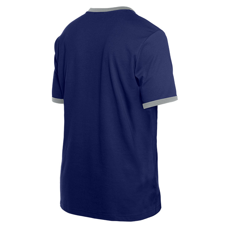 Men's New Era Los Angeles Dodgers Navy Script Logo V-Neck T
