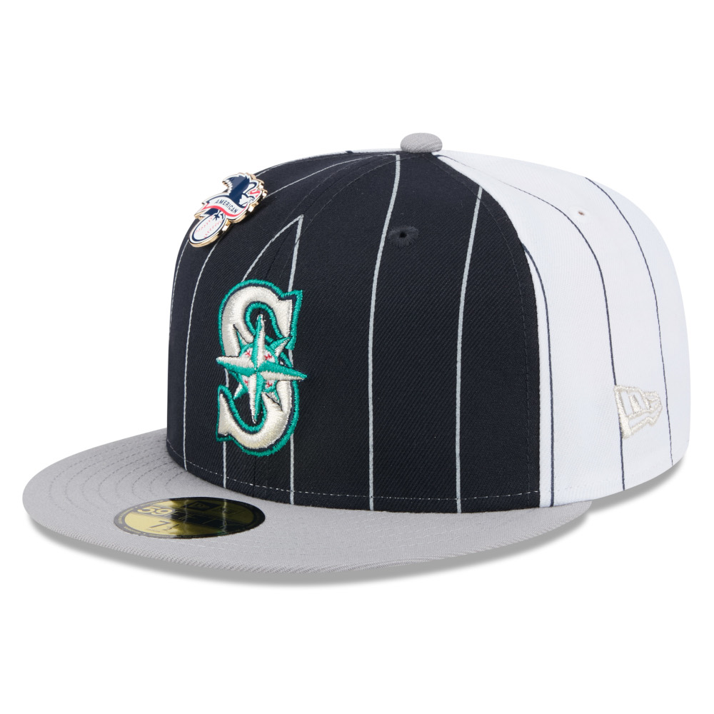 Men's New Era Seattle Mariners Pinstripe Cooperstown 59FIFTY Cap