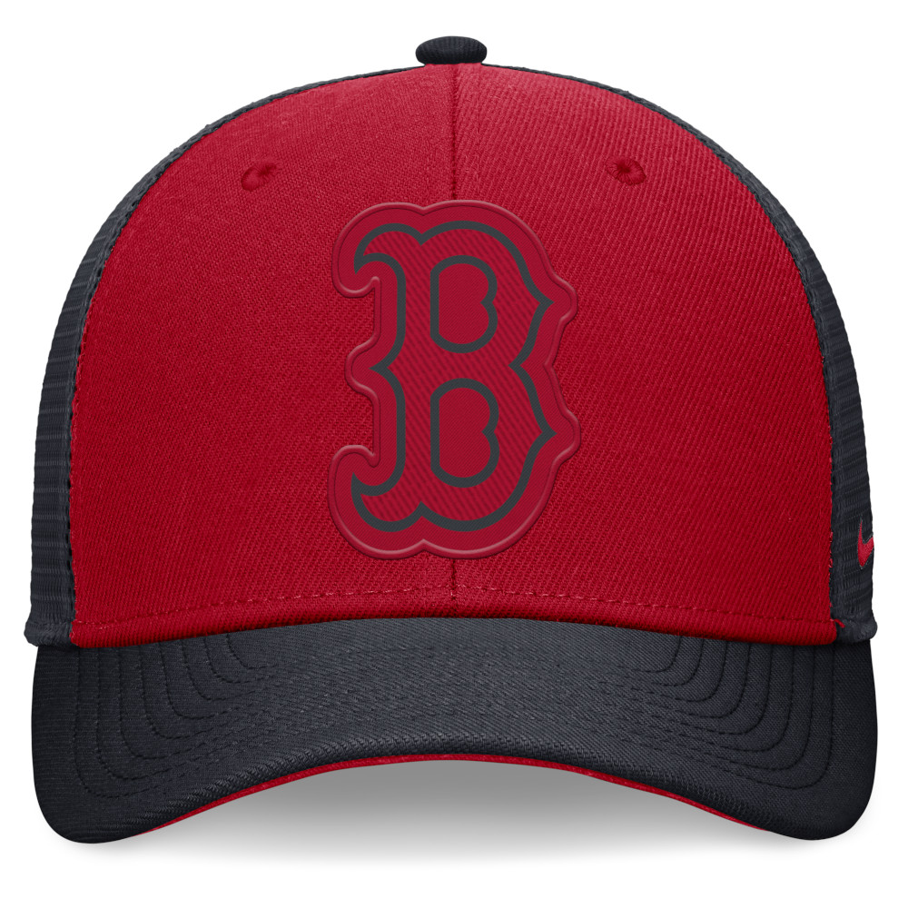 Men's Nike Boston Red Sox Red and Navy Structured Trucker Adjustable Cap Men's Nike Boston Red Sox Red and Navy Structured Trucker Adjustable Cap