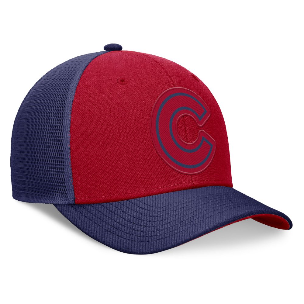 Men's Nike Chicago Cubs Red and Royal Structured Trucker Adjustable Cap Men's Nike Chicago Cubs Red and Royal Structured Trucker Adjustable Cap