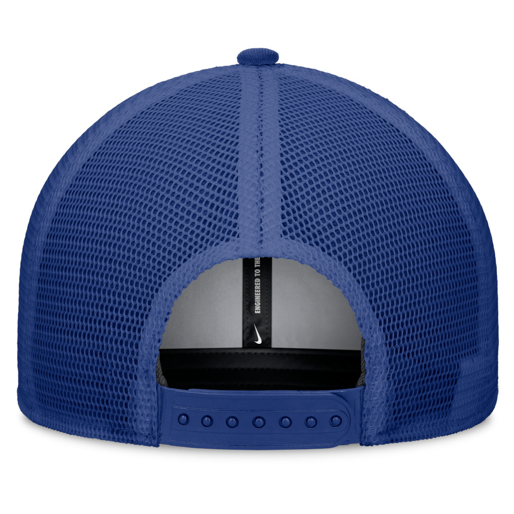 Men's Nike Kansas City Royals White and Royal Structured Trucker Adjustable Cap Men's Nike Kansas City Royals White and Royal Structured Trucker Adjustable Cap