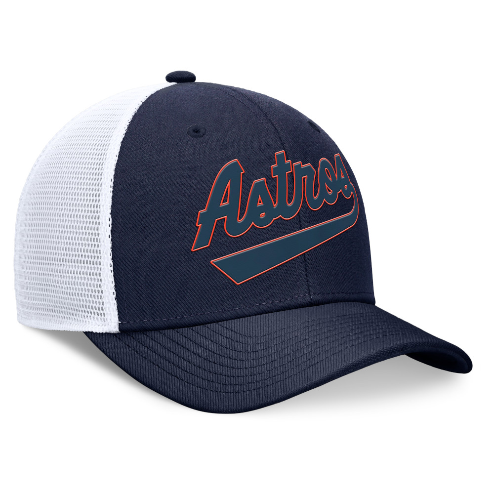 Men's Nike Houston Astros Navy and White Rise Trucker Adjustable Hat