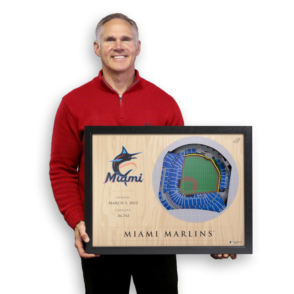 Miami Marlins 25 Layer 25 x 19 StadiumViews 3D Wall Art Miami Marlins 25 Layer 25 x 19 StadiumViews 3D Wall Art