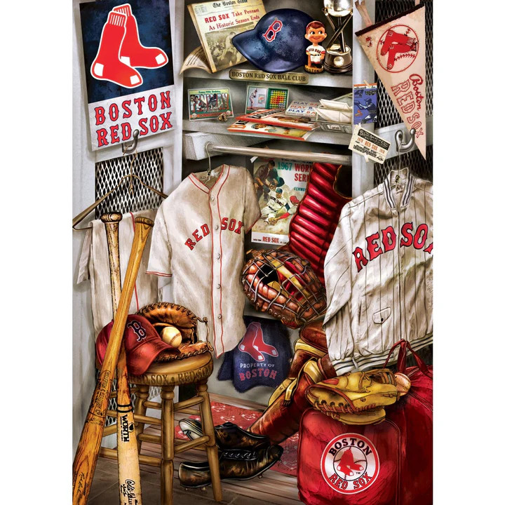 Boston Red Sox Masterpieces Locker Room 500 Piece Jigsaw Puzzle Boston Red Sox Masterpieces Locker Room 500 Piece Jigsaw Puzzle