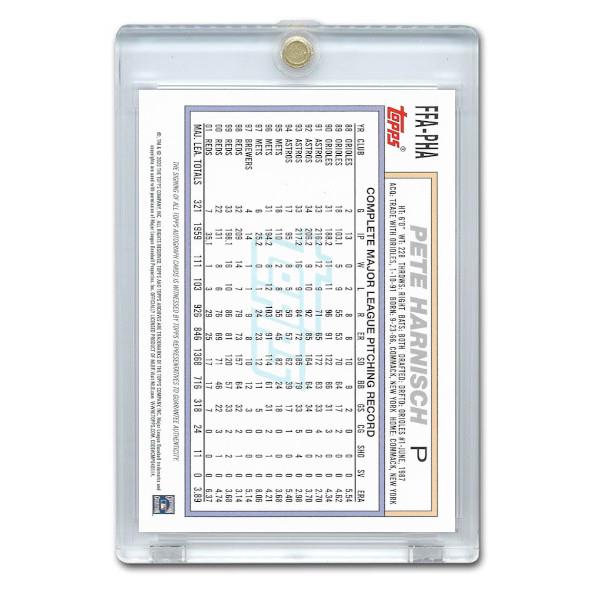 Pete Harnisch Autographed Card 2020 Topps Archives Franchise Favorites # FFA-PHA