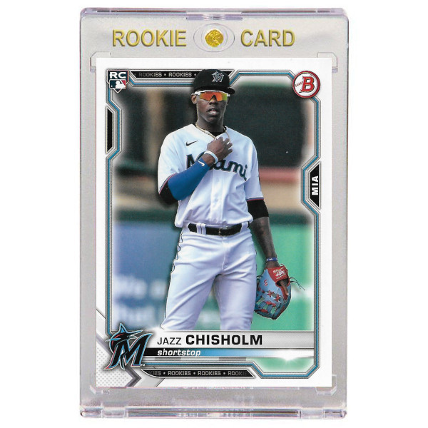 Jazz Chisholm Miami Marlins 2021 Bowman # 71 Rookie Card Jazz Chisholm Miami Marlins 2021 Bowman # 71 Rookie Card