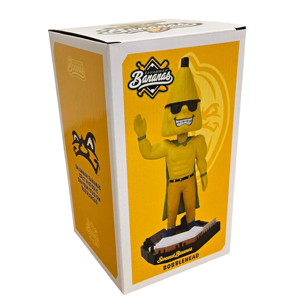 Savannah Bananas Split in Historic Grayson Stadium Bobblehead Ltd Ed of 2,024 Savannah Bananas Split in Historic Grayson Stadium Bobblehead Ltd Ed of 2,024