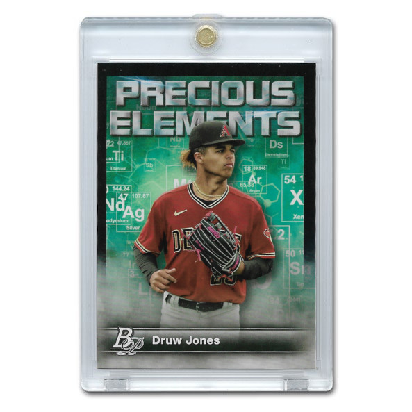 Druw Jones 2023 Bowman Platinum Precious Elements # 16 Pre-Rookie Card Druw Jones 2023 Bowman Platinum Precious Elements # 16 Pre-Rookie Card