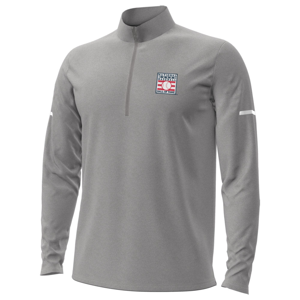 Men’s Under Armour Baseball Hall of Fame Logo Heather Grey All Day ¼ Zip