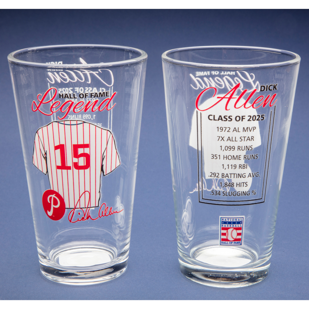Dick Allen Baseball Hall of Fame Legend Player Pint Glass Dick Allen Baseball Hall of Fame Legend Player Pint Glass