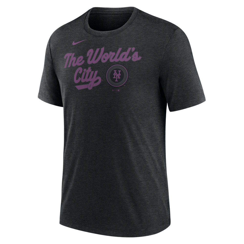 Men’s Nike New York Mets Heather Black City Connect T-Shirt