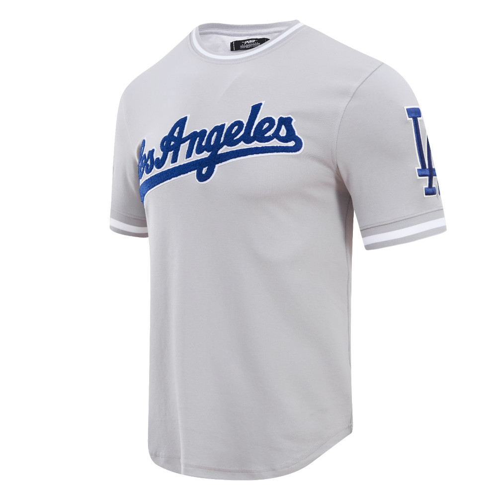 Men’s Pro Standard Los Angeles Dodgers Classic Chenille Grey T-Shirt Men’s Pro Standard Los Angeles Dodgers Classic Chenille Grey T-Shirt