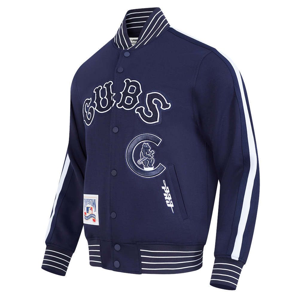 Men’s Pro Standard Cooperstown Chicago Cubs Game Day Navy Double Knit Jacket Men’s Pro Standard Cooperstown Chicago Cubs Game Day Navy Double Knit Jacket