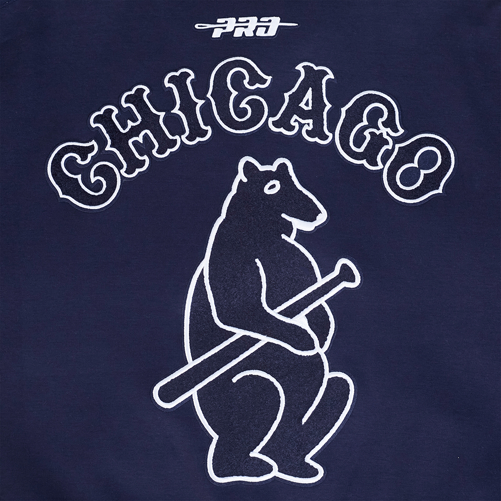 Men’s Pro Standard Cooperstown Chicago Cubs Game Day Navy Double Knit Jacket Men’s Pro Standard Cooperstown Chicago Cubs Game Day Navy Double Knit Jacket