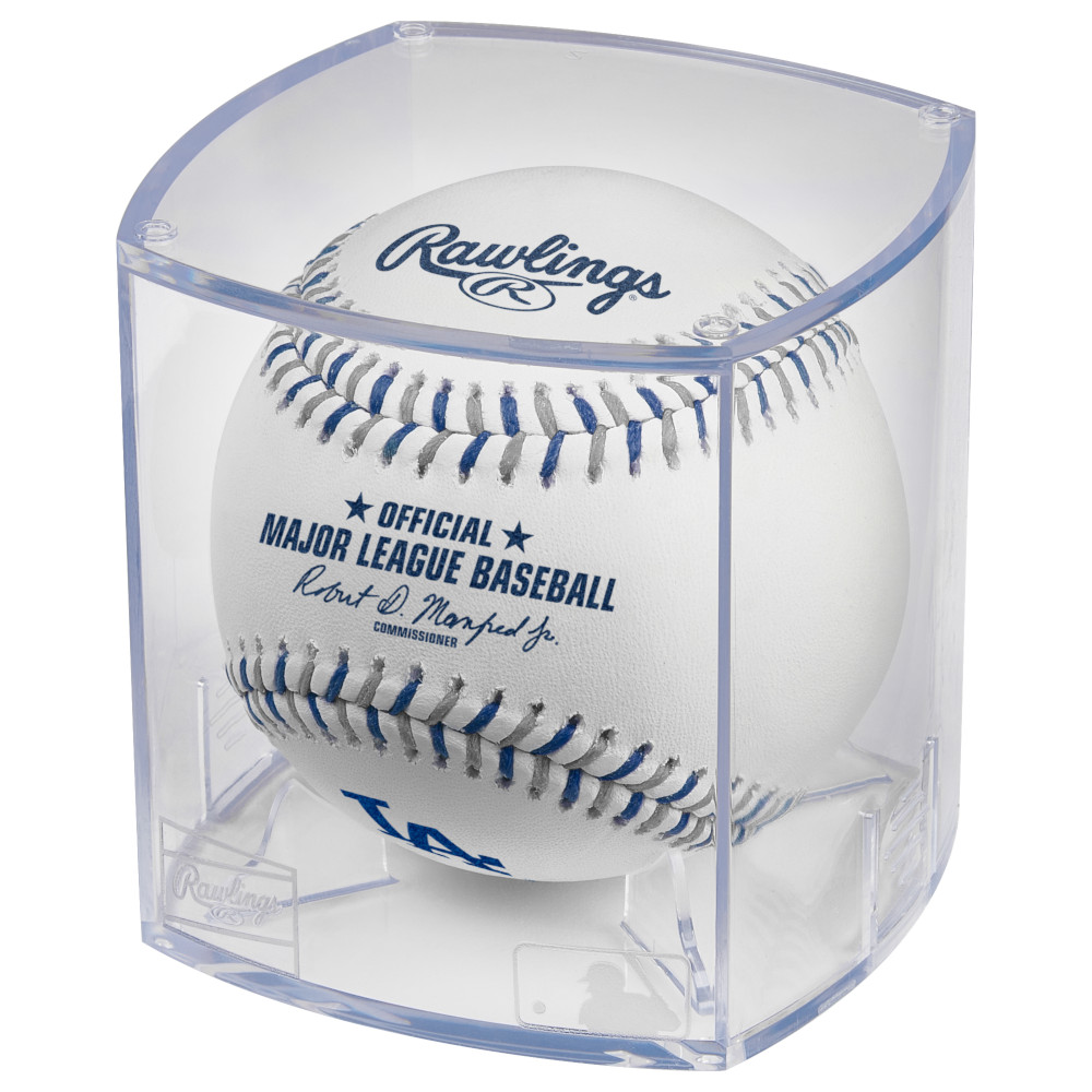 Rawlings Los Angeles Dodgers Logo MLB Official Game Baseball with Display Case Rawlings Los Angeles Dodgers Logo MLB Official Game Baseball with Display Case