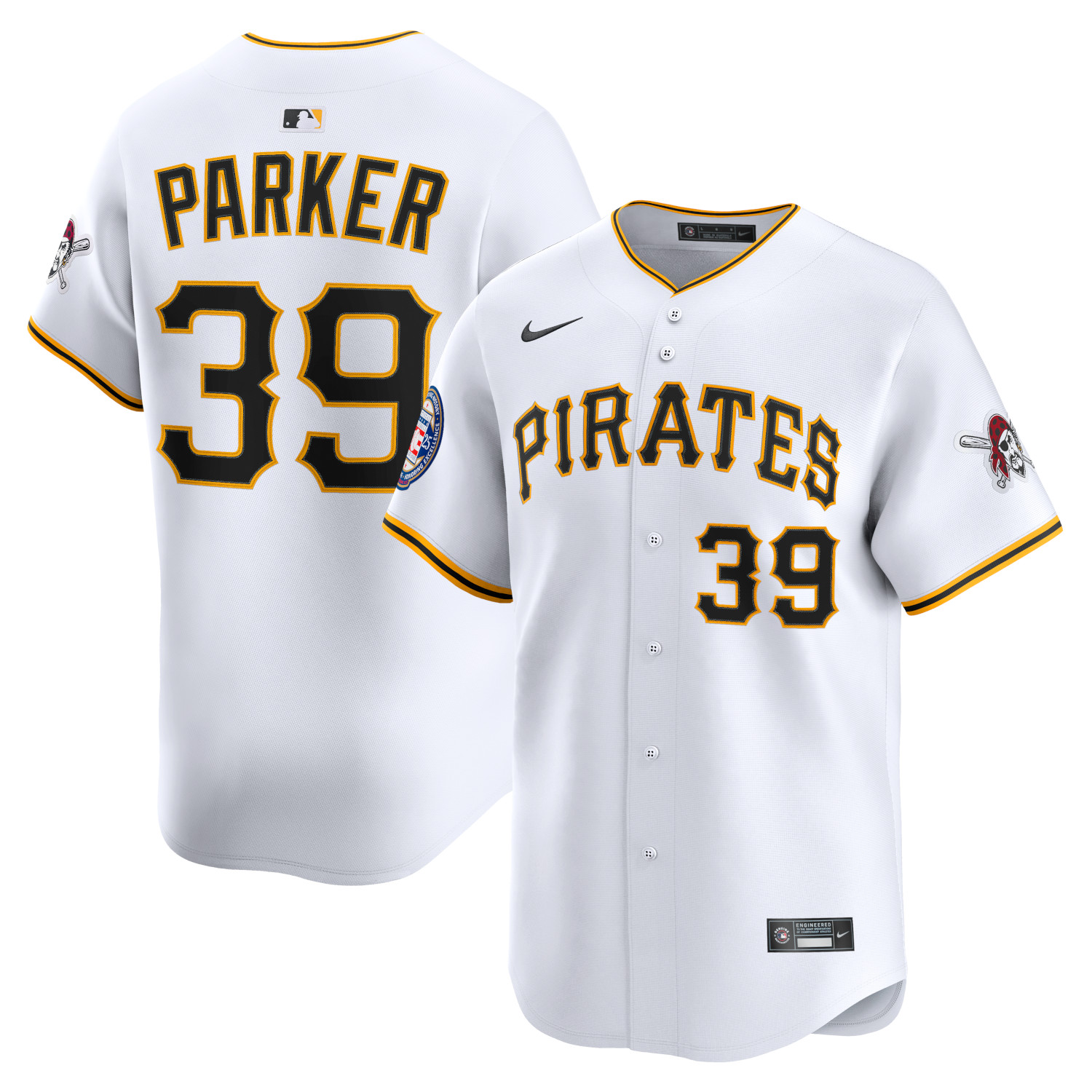 Men’s Nike Dave Parker Hall of Fame 2025 Induction Official MLB Limited Pittsburgh Pirates Home Jersey Men’s Nike Dave Parker Hall of Fame 2025 Induction Official MLB Limited Pittsburgh Pirates Home Jersey