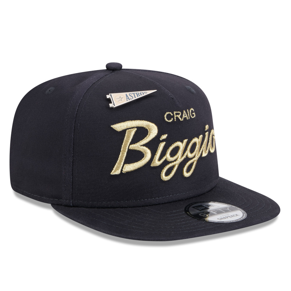 Men's New Era Craig Biggio 9FIFTY Snapback Adjustable Dark Navy