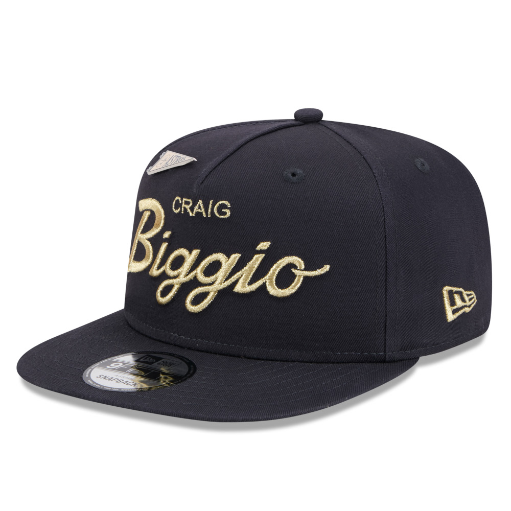 Men’s New Era Craig Biggio 9FIFTY Snapback Adjustable Dark Navy Cap With Houston Astros Pennant Pin