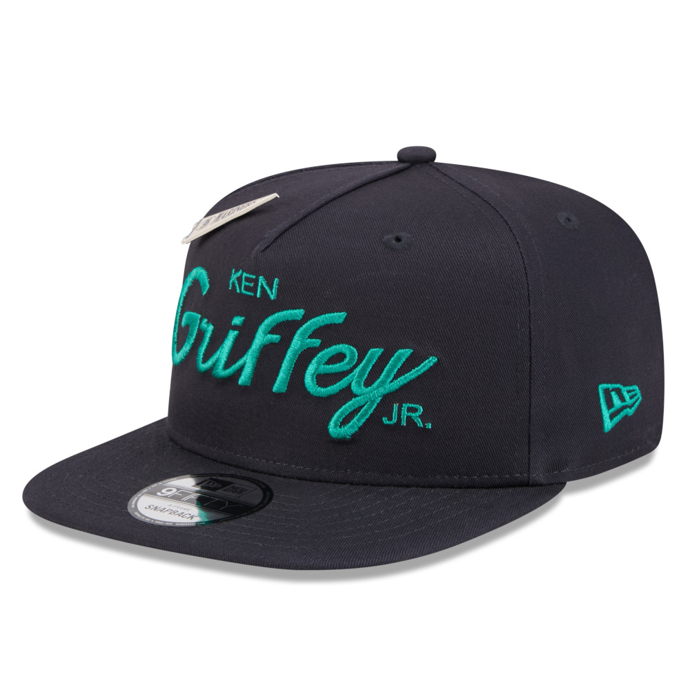 Men’s New Era Ken Griffey Jr. 9FIFTY Snapback Adjustable Dark Navy Cap With Seattle Mariners Pennant Pin