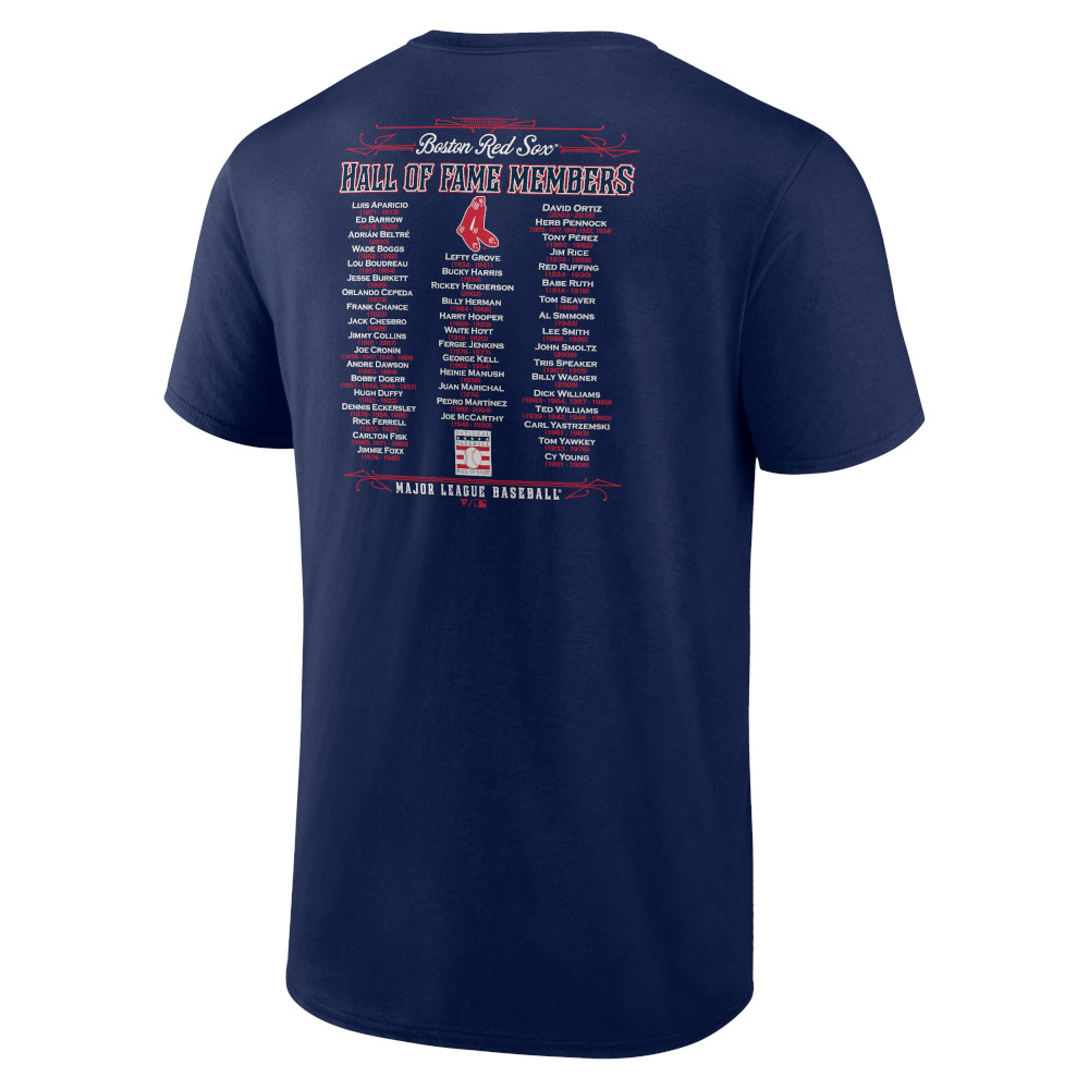 Men’s Boston Red Sox Navy Hall of Famer Roster T-Shirt (2025)