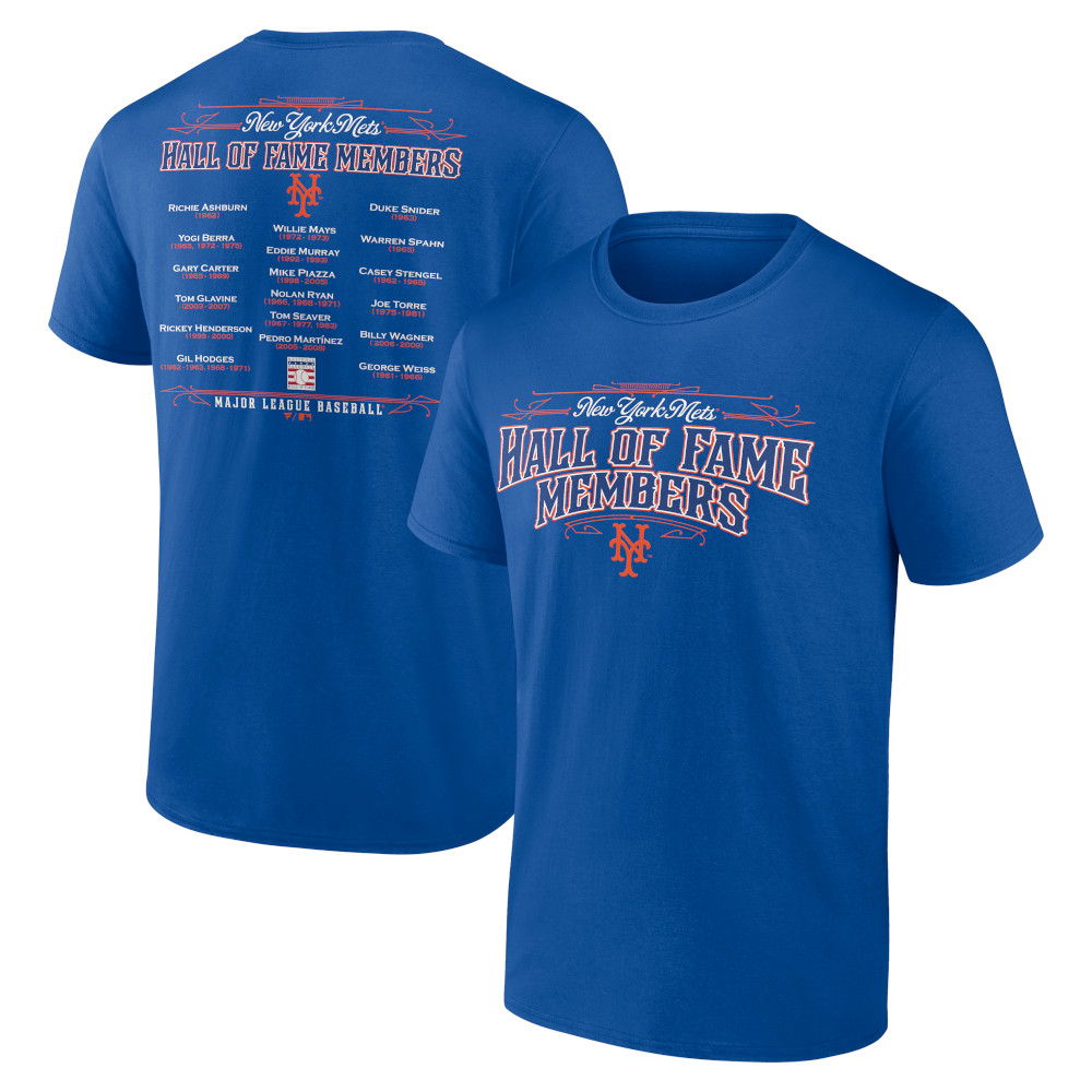 Men’s New York Mets Royal Team Hall of Famer Roster T-Shirt