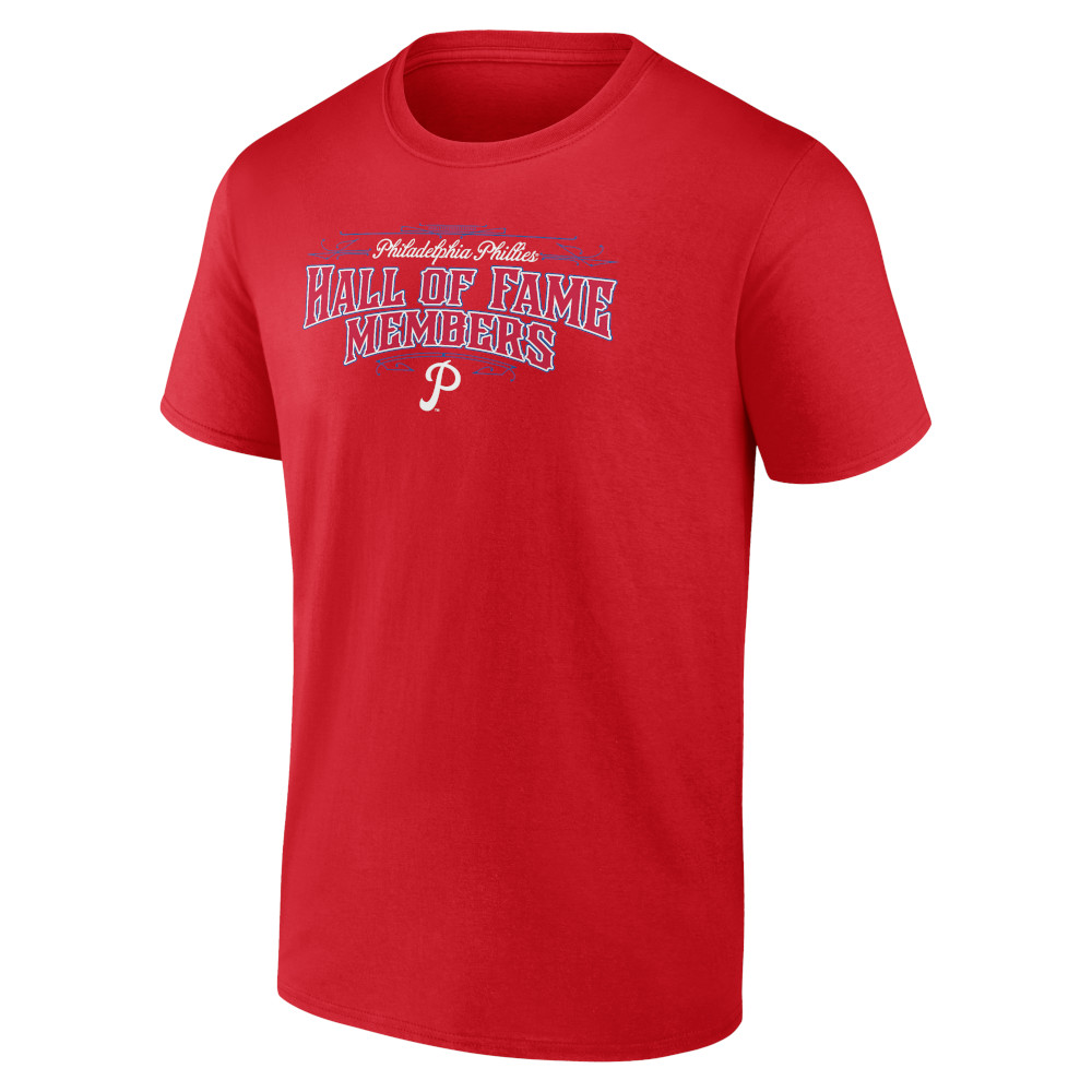 Men’s Philadelphia Phillies Red Team Hall of Famer Roster T-Shirt (2025)