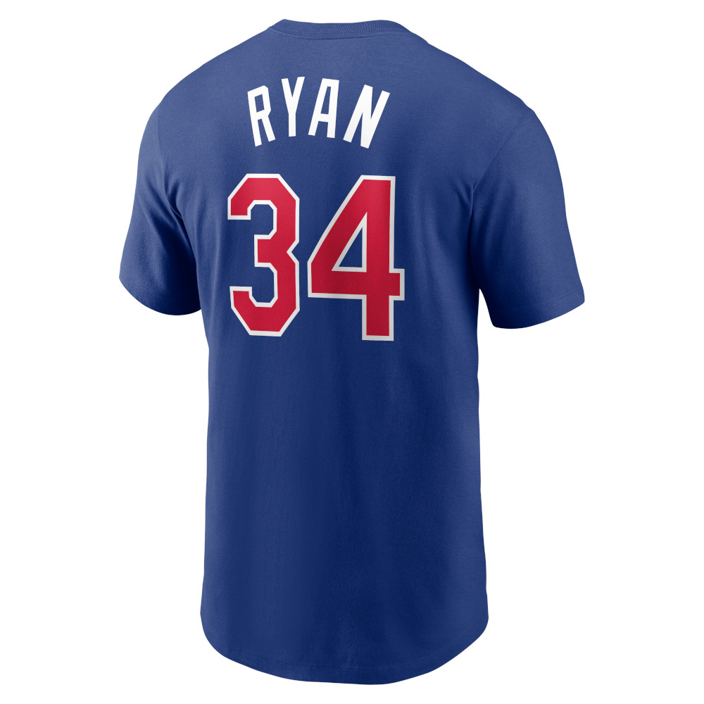Men’s Nike Nolan Ryan Texas Rangers Cooperstown Collection Name & Number Royal T-Shirt