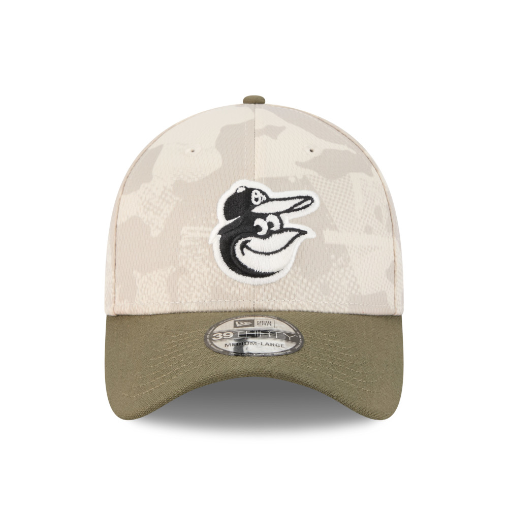 Men’s New Era Baltimore Orioles 2025 Armed Forces 39THIRTY Camo and Army Green Flex Fit Cap Men’s New Era Baltimore Orioles 2025 Armed Forces 39THIRTY Camo and Army Green Flex Fit Cap