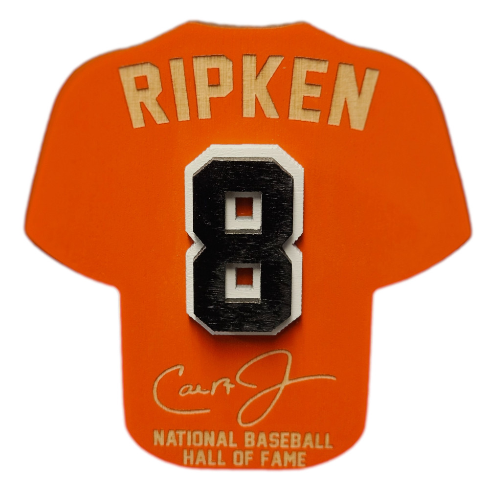 Cal Ripken Jr. Wooden 3D Jersey Jumbo Magnet