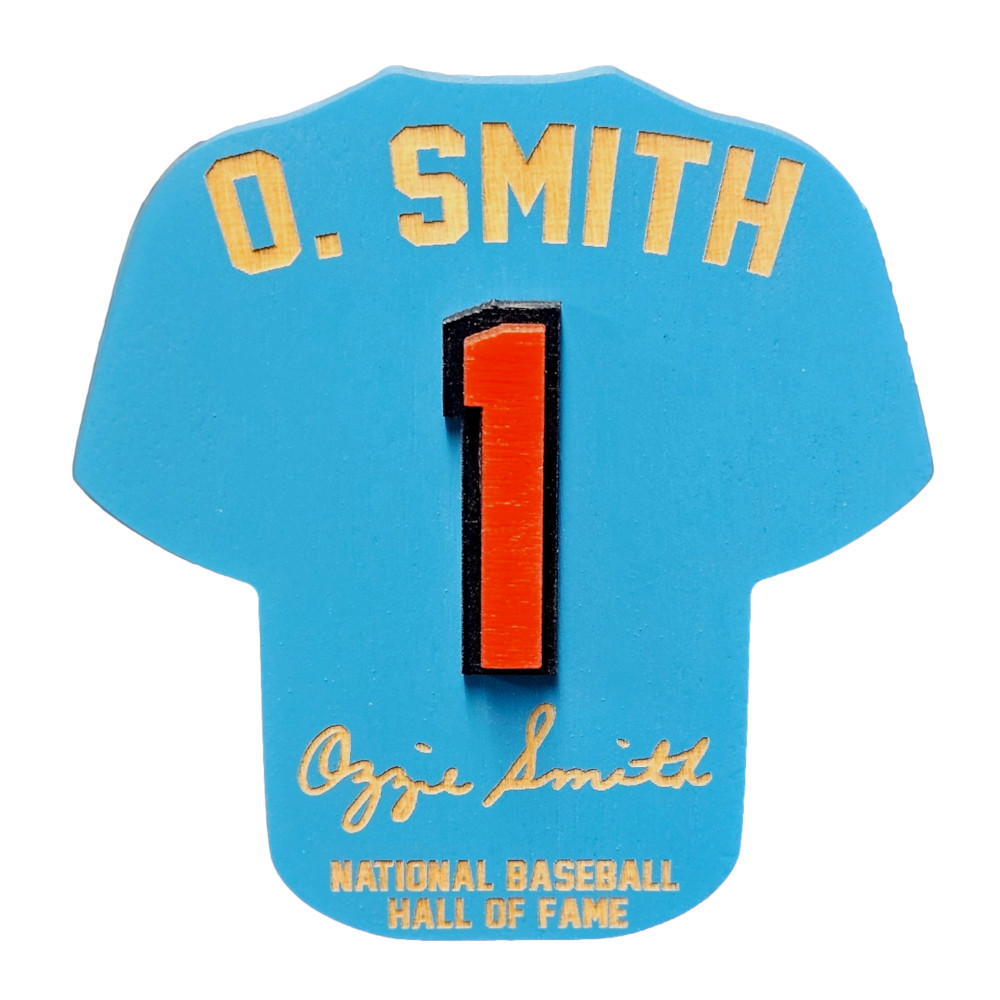 Ozzie Smith Wooden 3D Jersey Jumbo Magnet