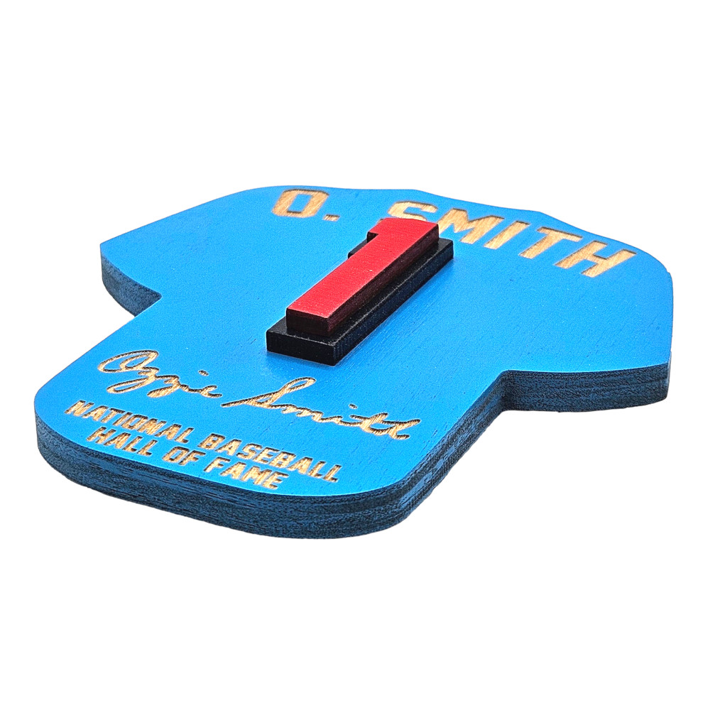 Ozzie Smith Wooden 3D Jersey Jumbo Magnet