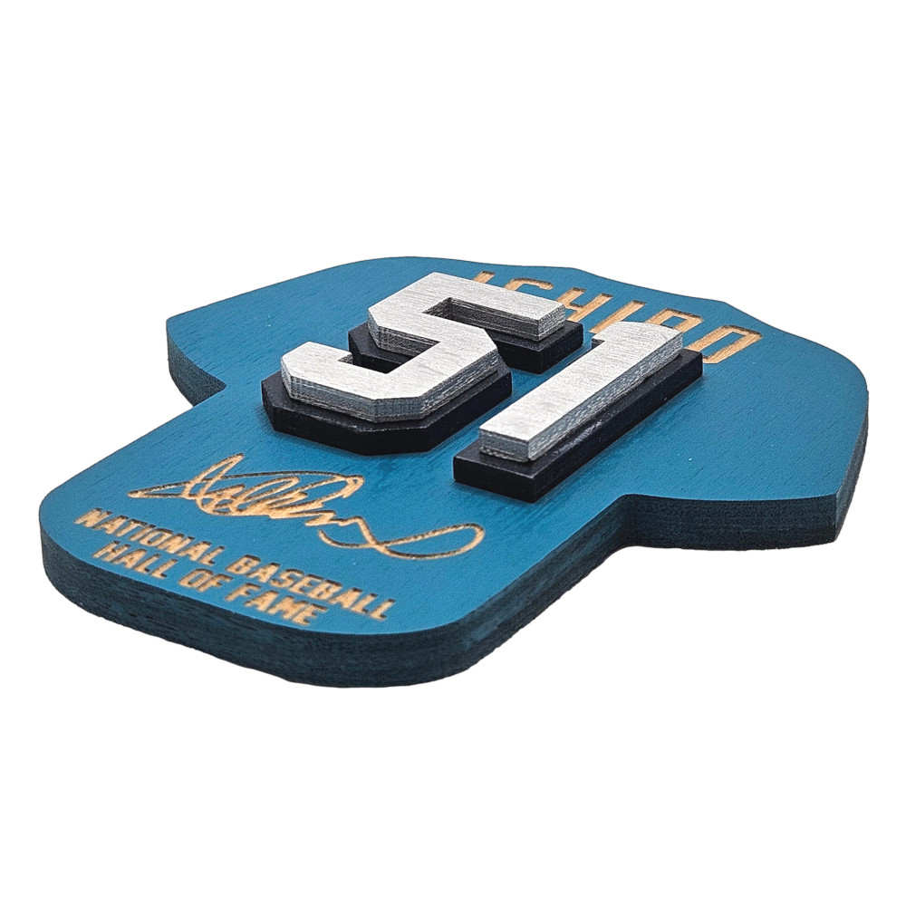 Ichiro Suzuki Wooden 3D Jersey Jumbo Magnet