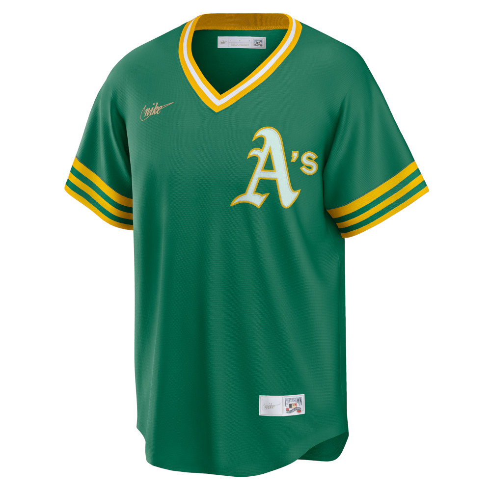 Men’s Nike Reggie Jackson Oakland Athletics Cooperstown Collection Kelly Green Replica Jersey