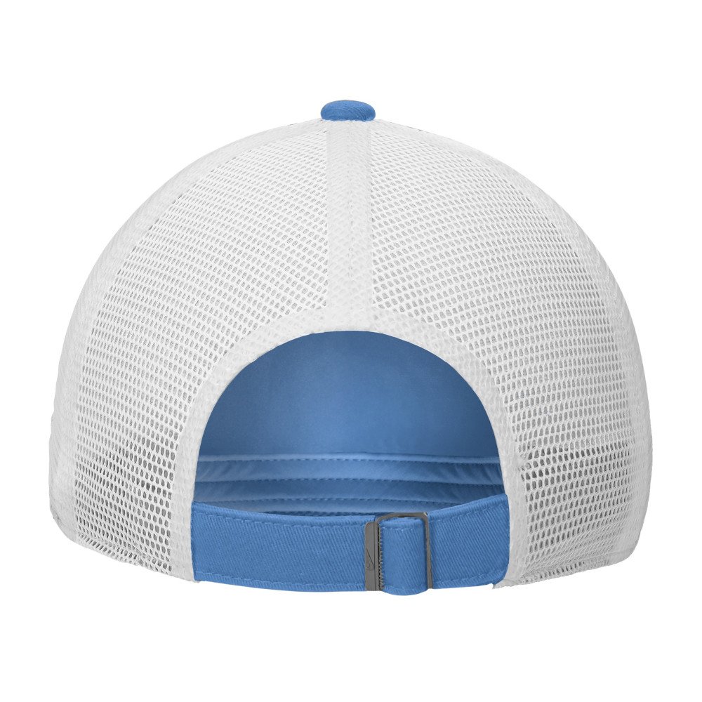 Unisex Nike Baseball Hall of Fame Script Light Blue and White Club Trucker Adjustable Sized Cap