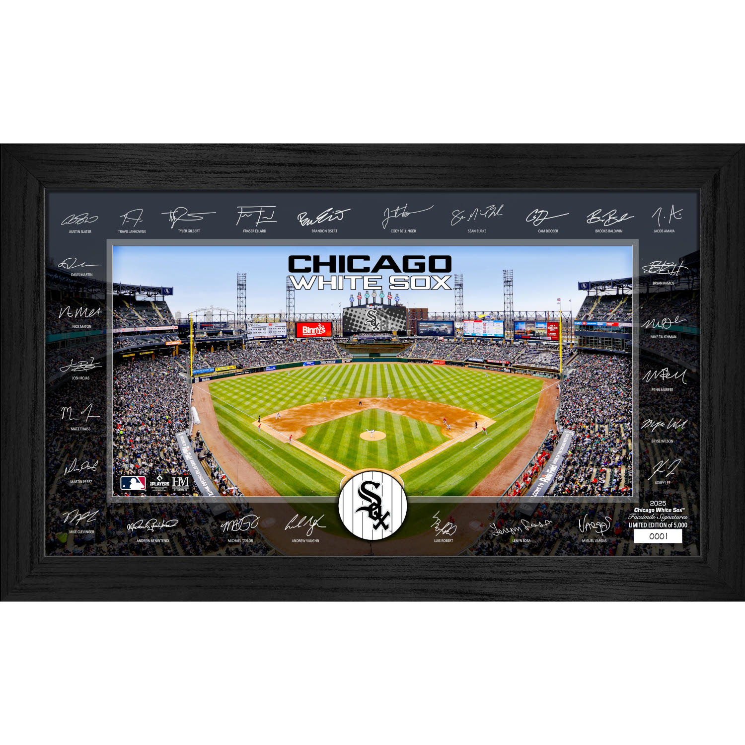 Chicago White Sox Highland Mint 2025 Framed 12 x 20 Signature Field