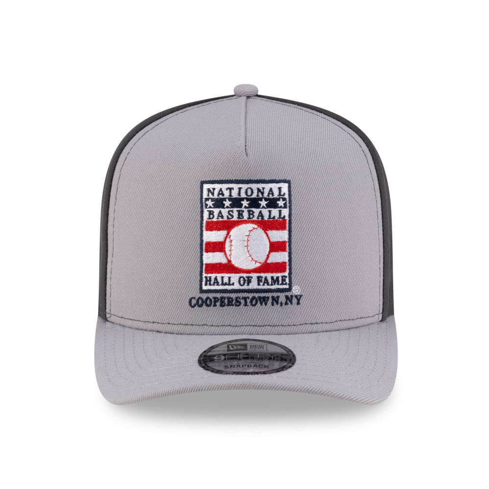 Men’s New Era Baseball Hall of Fame Logo 9FIFTY A-Frame Grey and Charcoal Adjustable Snapback Cap