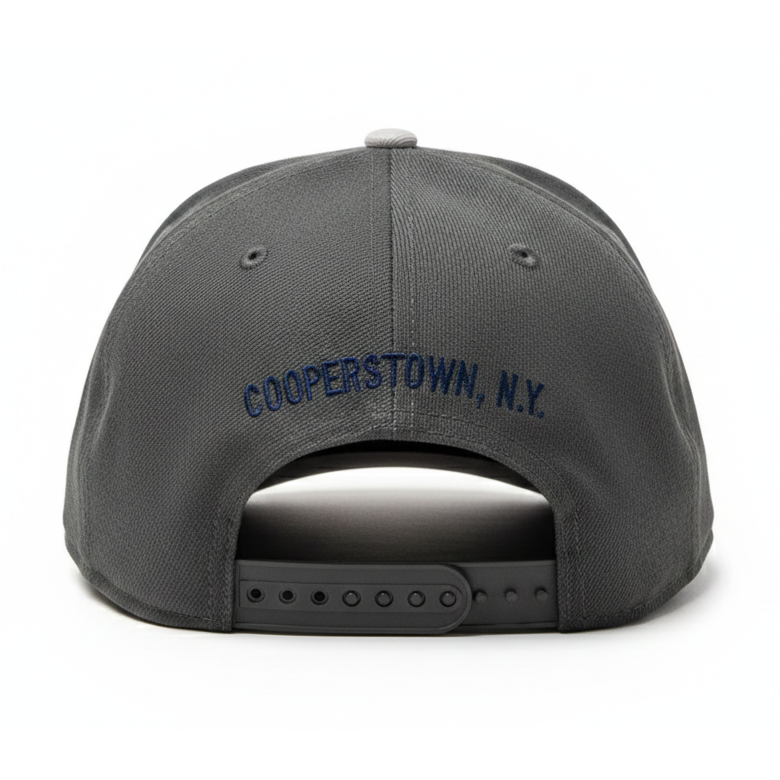 Men’s New Era Baseball Hall of Fame Logo 9FIFTY A-Frame Grey and Charcoal Adjustable Snapback Cap