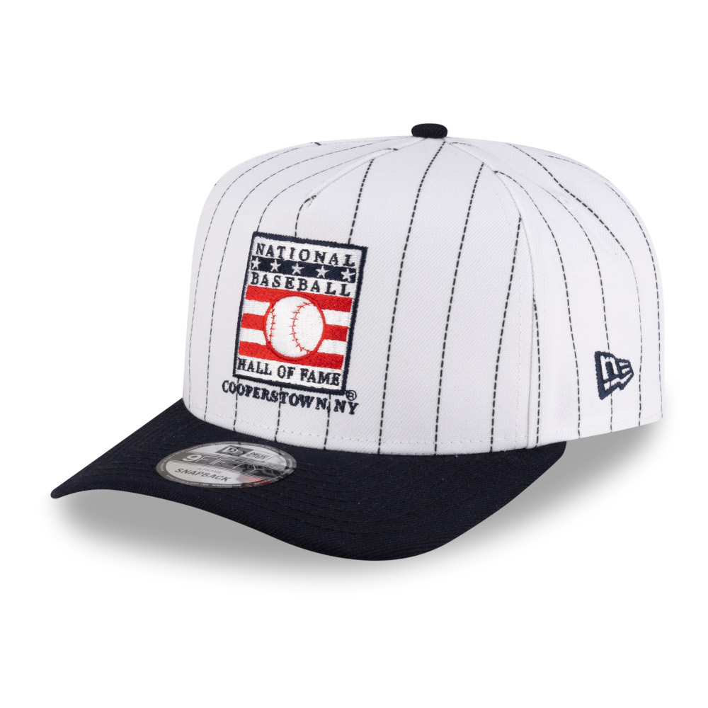 Men’s New Era Baseball Hall of Fame Logo 9FIFTY A-Frame Pinstriped Adjustable Snapback Cap
