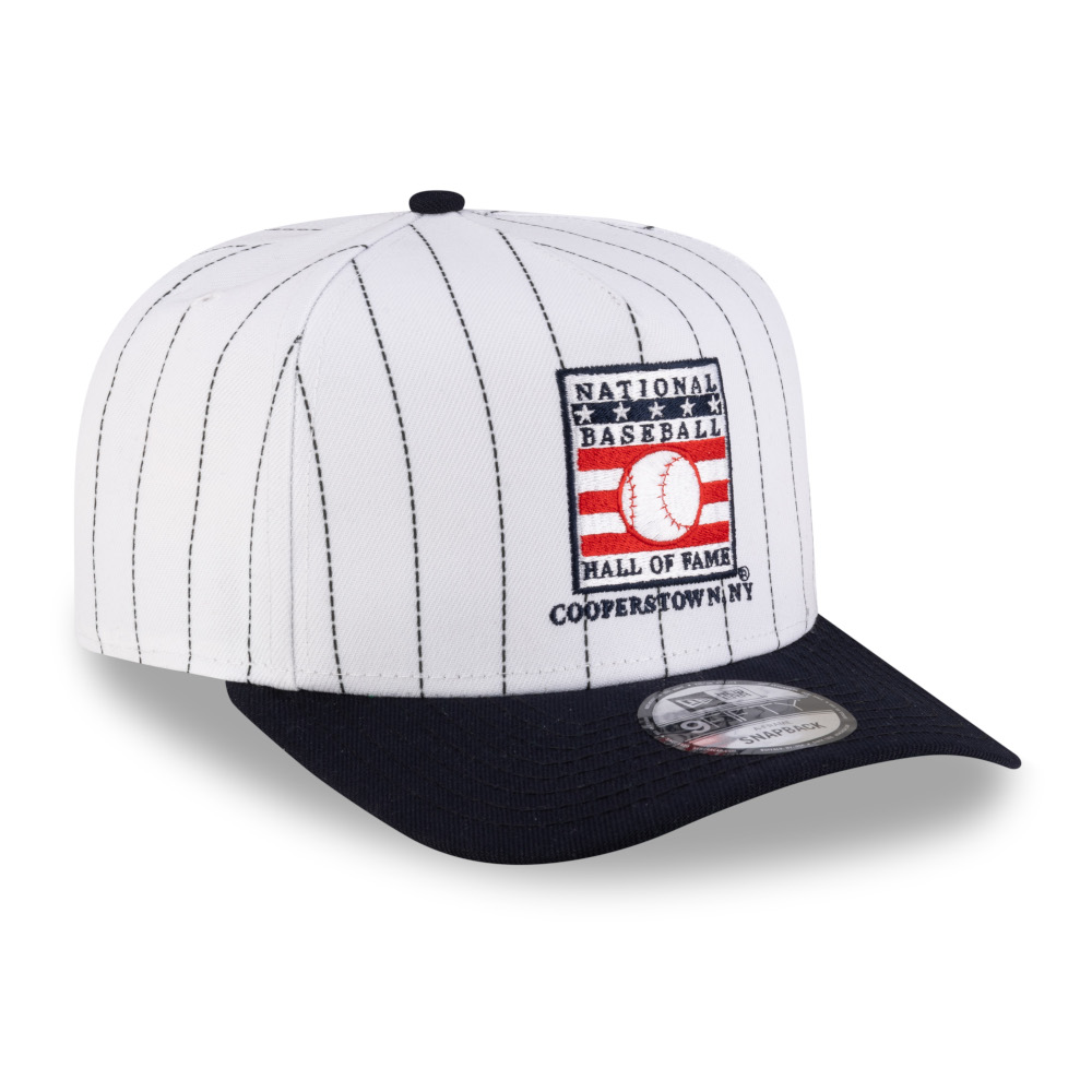 Men’s New Era Baseball Hall of Fame Logo 9FIFTY A-Frame Pinstriped Adjustable Snapback Cap