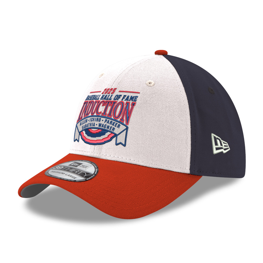 New Era Baseball Hall of Fame 2025 Induction 39THIRTY Red, White and Navy Flex Fit Cap