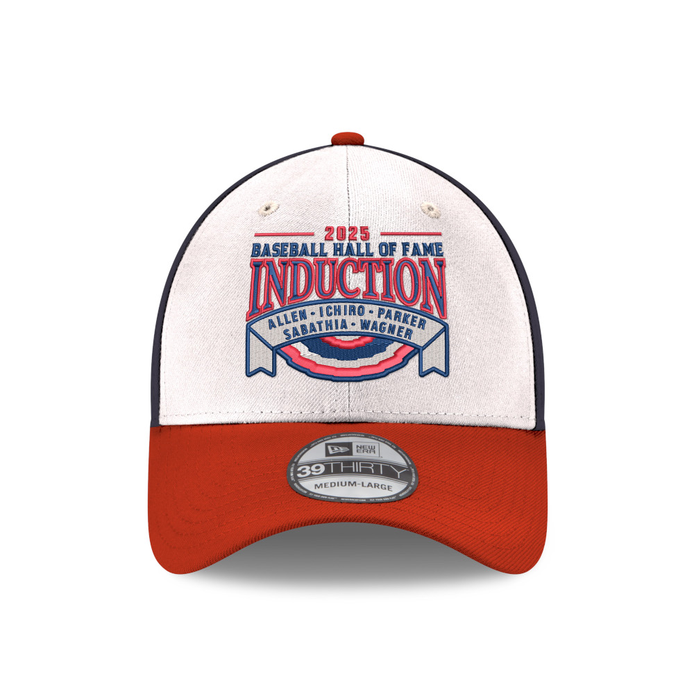 New Era Baseball Hall of Fame 2025 Induction 39THIRTY Red, White and Navy Flex Fit Cap