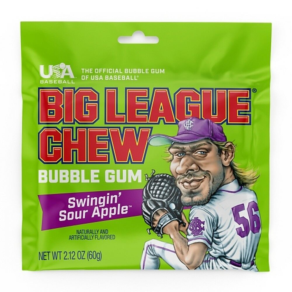 Swingin’ Sour Apple Big League Chew Bubble Gum