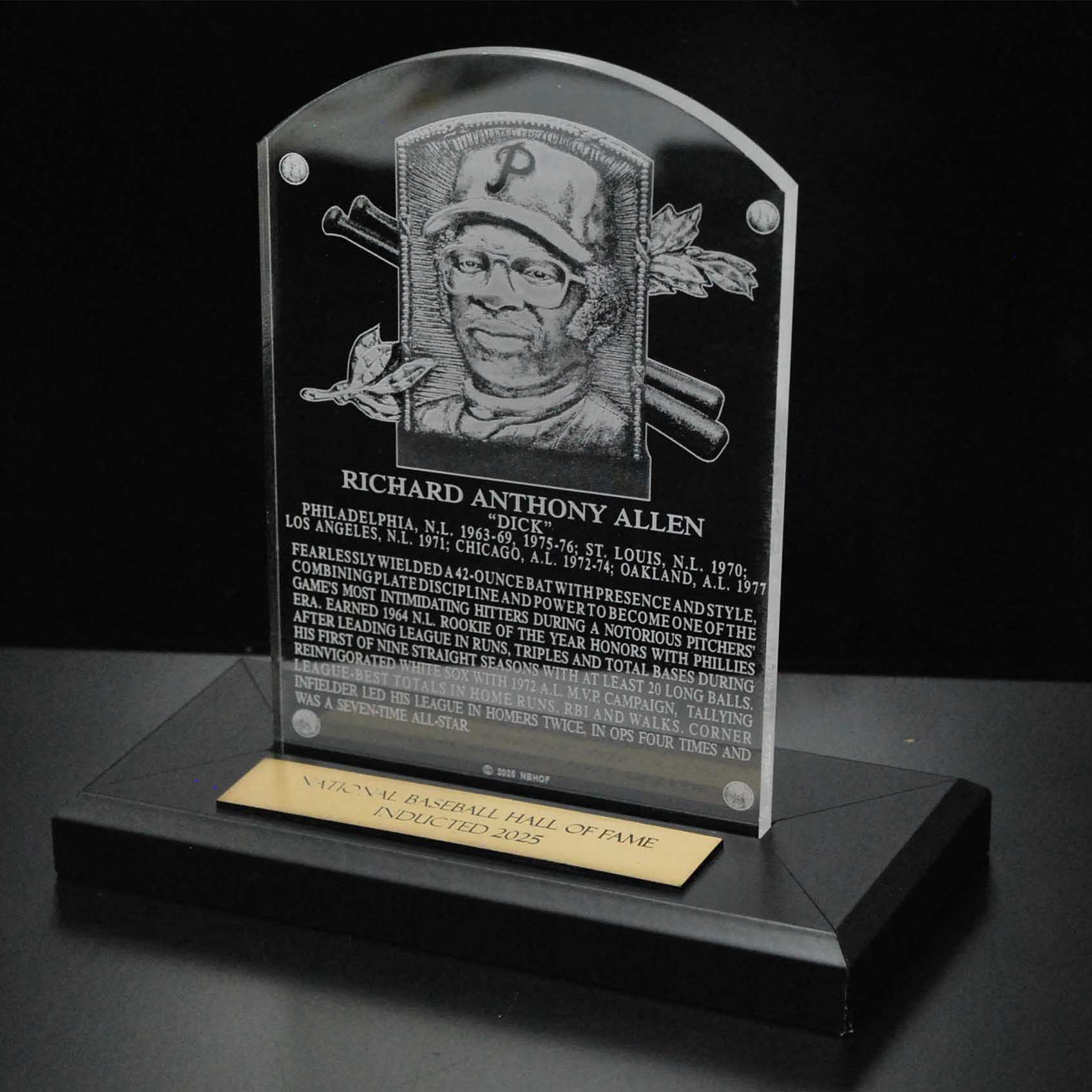 Dick Allen Acrylic Replica Hall of Fame Plaque Dick Allen Acrylic Replica Hall of Fame Plaque