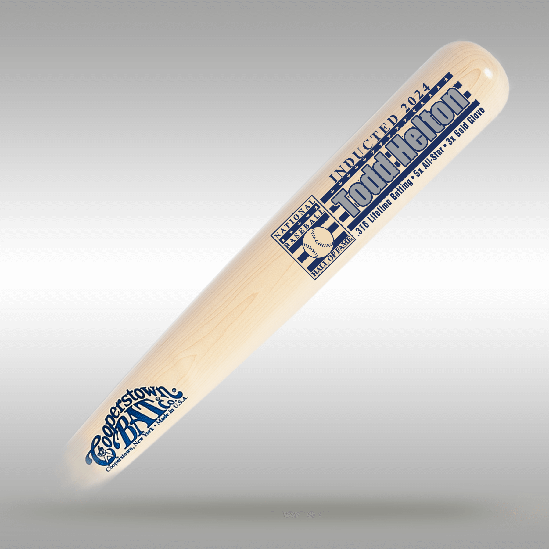 Todd Helton Baseball Hall of Fame Silver Player Series Full Size Bat Todd Helton Baseball Hall of Fame Silver Player Series Full Size Bat