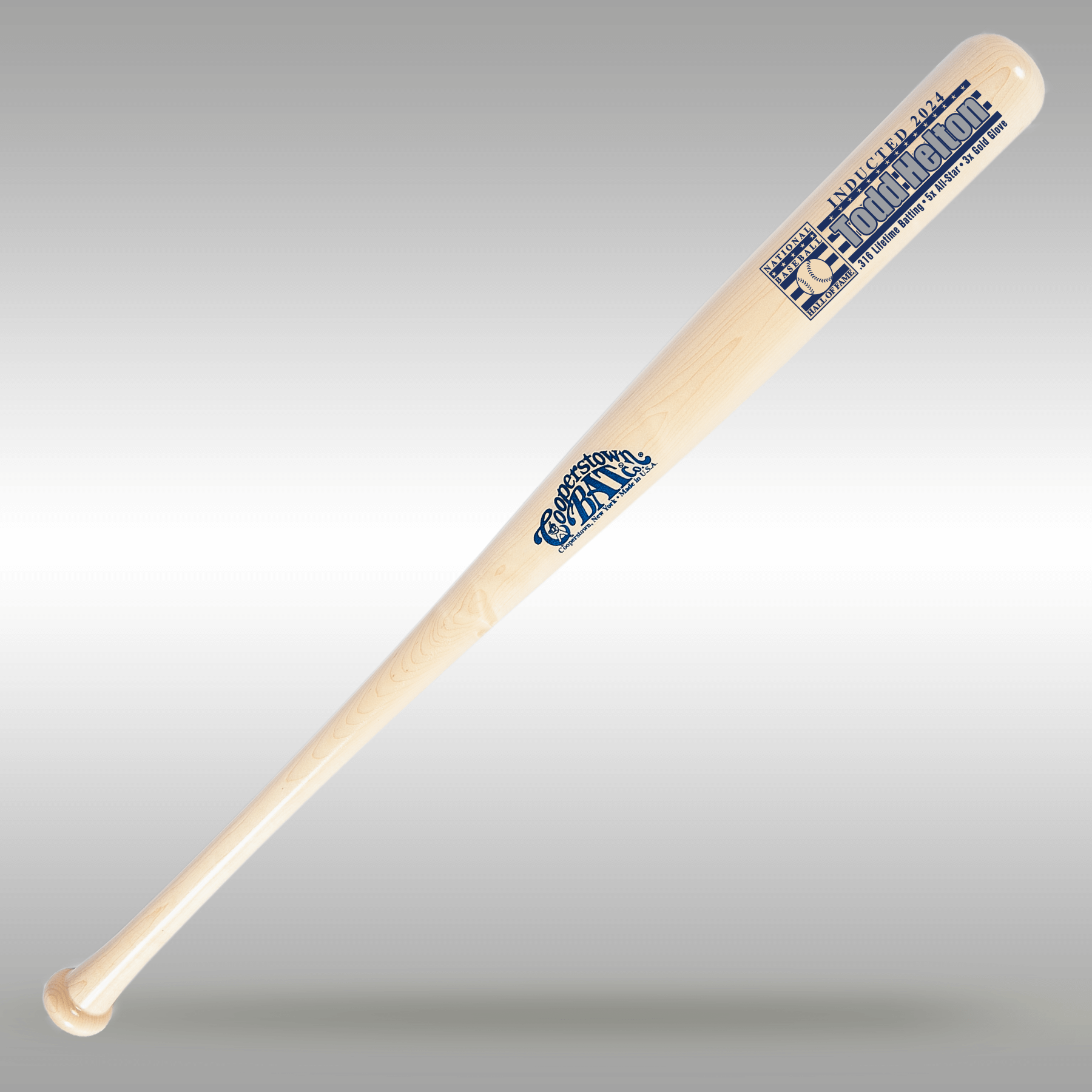 Todd Helton Baseball Hall of Fame Silver Player Series Full Size Bat Todd Helton Baseball Hall of Fame Silver Player Series Full Size Bat